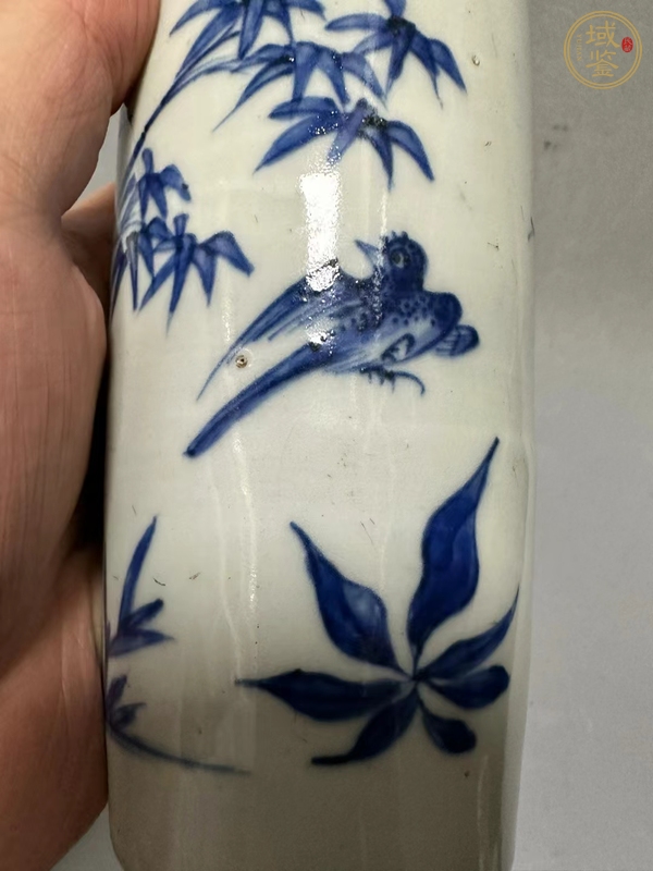 古玩陶瓷青花筒瓶真品鑒賞圖