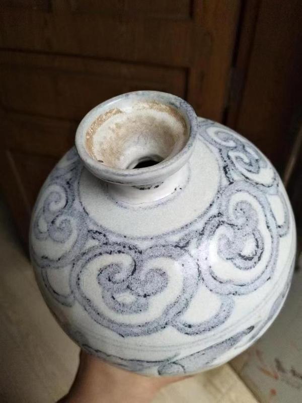 古玩陶瓷明正德青花鳳紋梅瓶拍賣,當前價格12000元