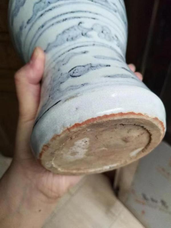 古玩陶瓷明正德青花鳳紋梅瓶拍賣,當前價格12000元