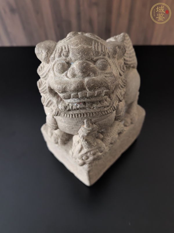 古玩雜項案頭獅真品鑒賞圖