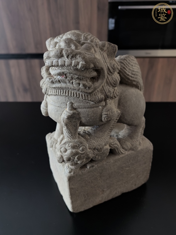 古玩雜項案頭獅真品鑒賞圖