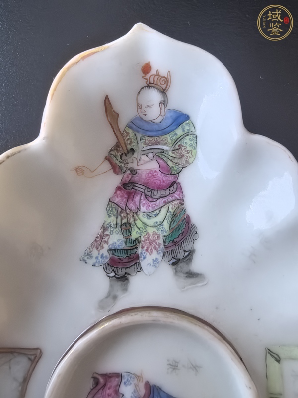 古玩陶瓷粉彩無雙譜人物茶船真品鑒賞圖