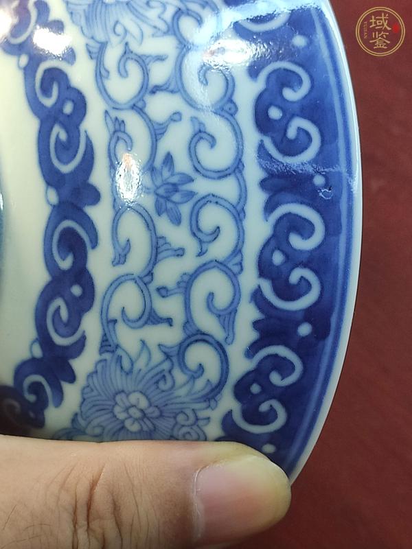 古玩陶瓷青花淡描花卉紋茶碗真品鑒賞圖