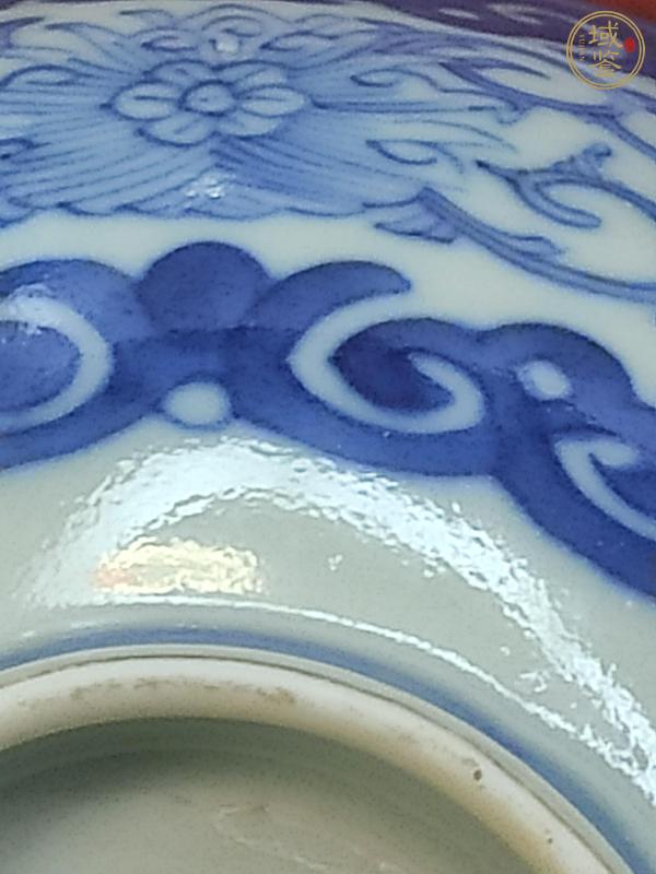 古玩陶瓷青花淡描花卉紋茶碗真品鑒賞圖