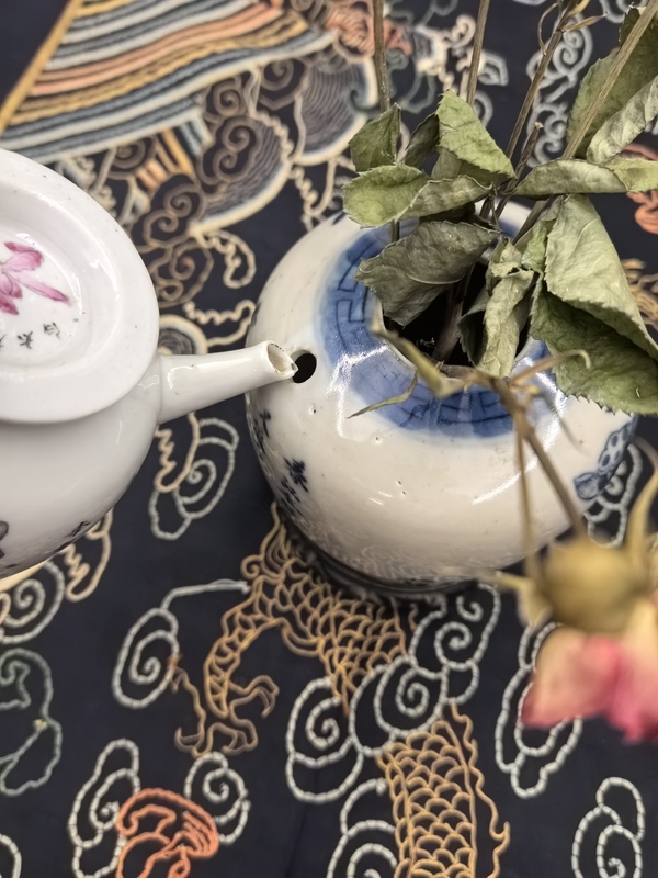 古玩陶瓷清中晚期青花滿池矯詩文罐(煙煲)拍賣,當前價格6666元