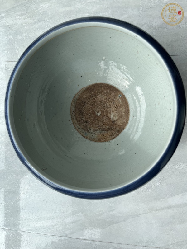 古玩陶瓷霽藍(lán)釉三乳足缽式香爐真品鑒賞圖