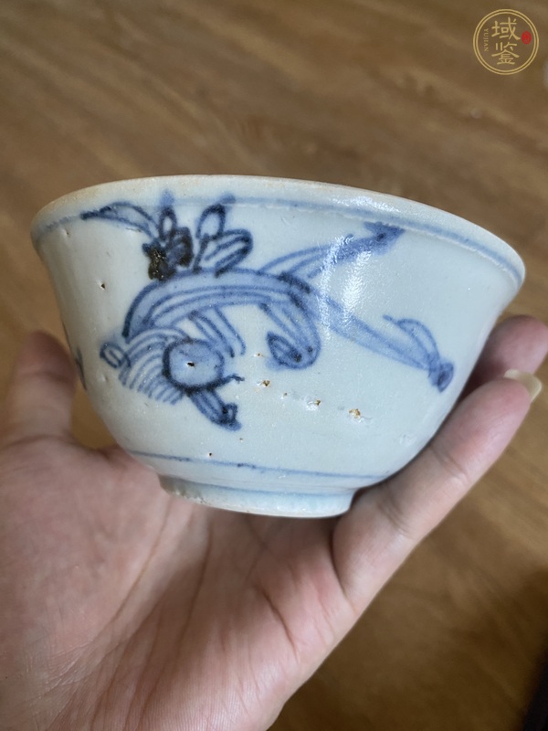 古玩陶瓷青花螭龍紋茶碗真品鑒賞圖