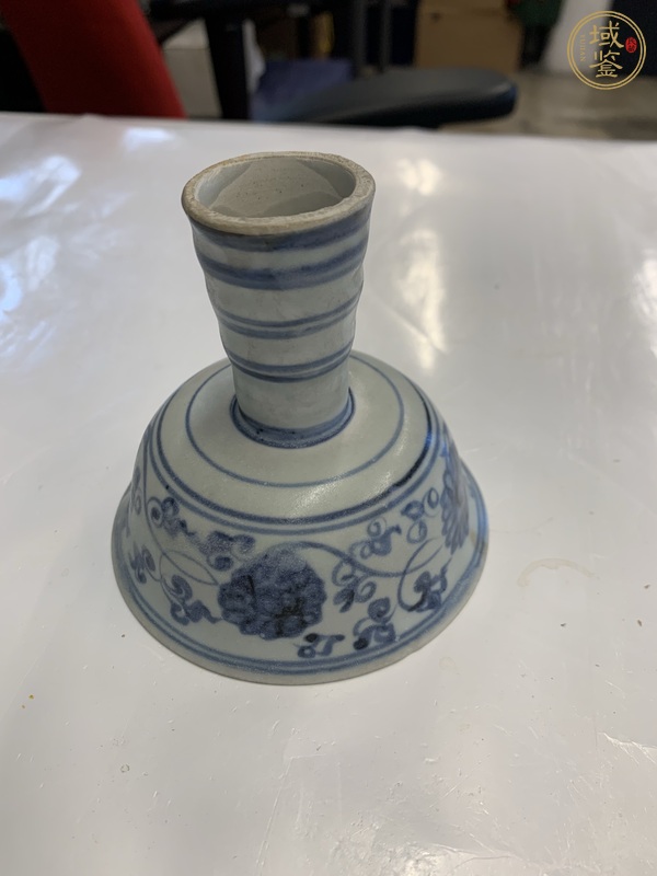 古玩陶瓷明正德青花纏枝蓮紋高足碗真品鑒賞圖