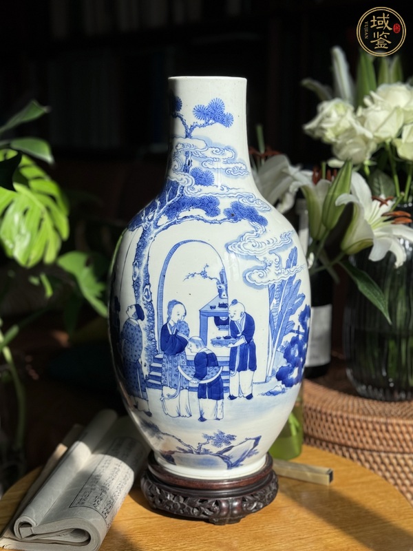 古玩陶瓷青花人物故事紋瓶，注意品相真品鑒賞圖