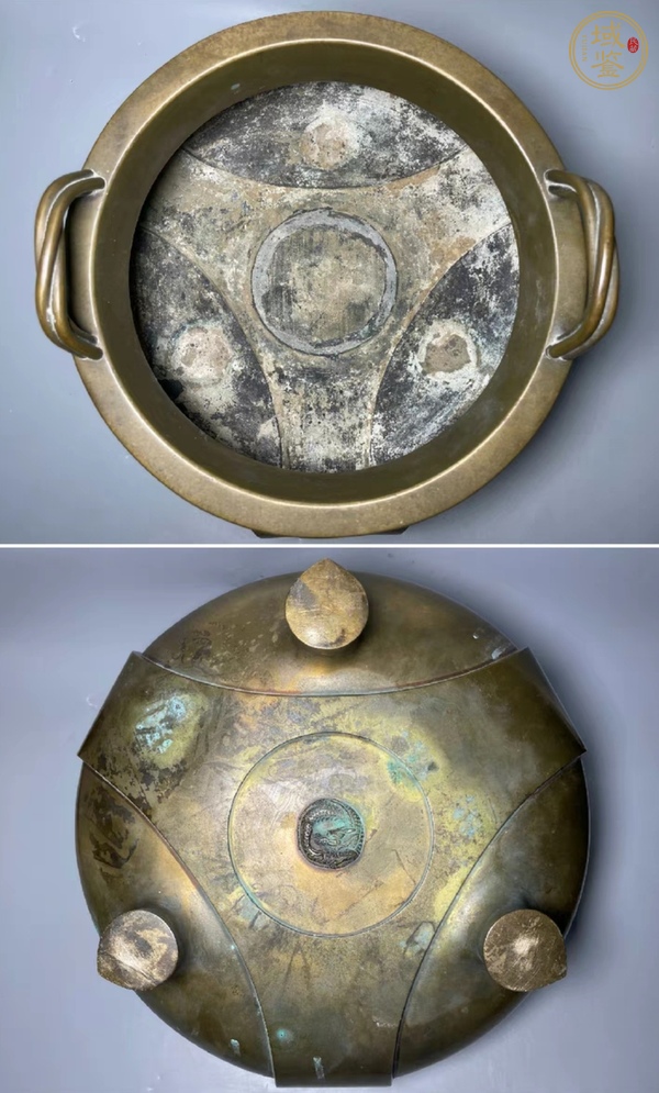 古玩銅器沖天繩耳爐真品鑒賞圖