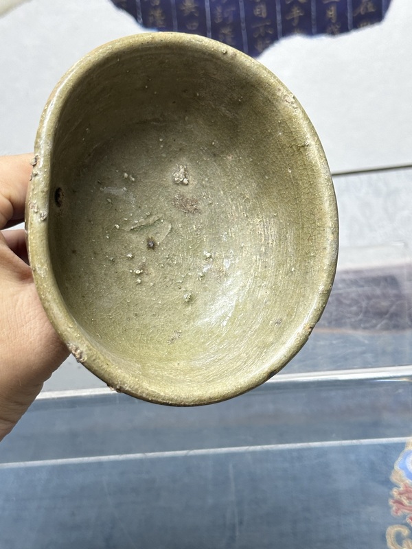 古玩陶瓷宋代精品影青高足酒杯,高等級拍賣,當前價格239元