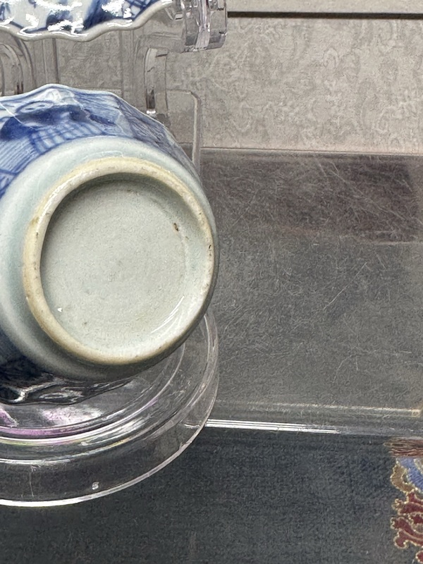 古玩陶瓷清康熙精品青花人物山水花口茶杯碟拍賣,當前價格2690元