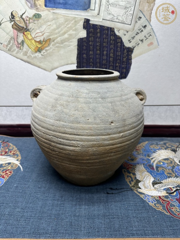 古玩陶瓷漢代雙耳瓿真品鑒賞圖