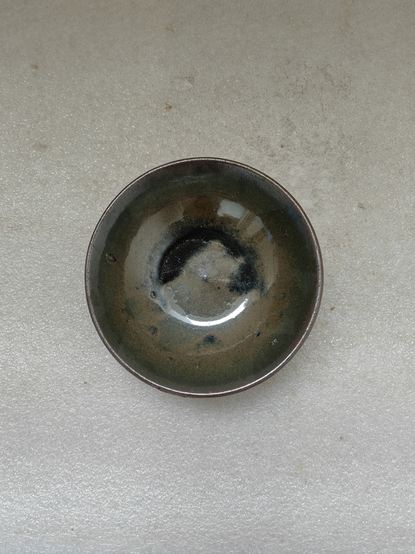 古玩陶瓷磁州窯窯變紫金釉茶碗拍賣,當前價格456元