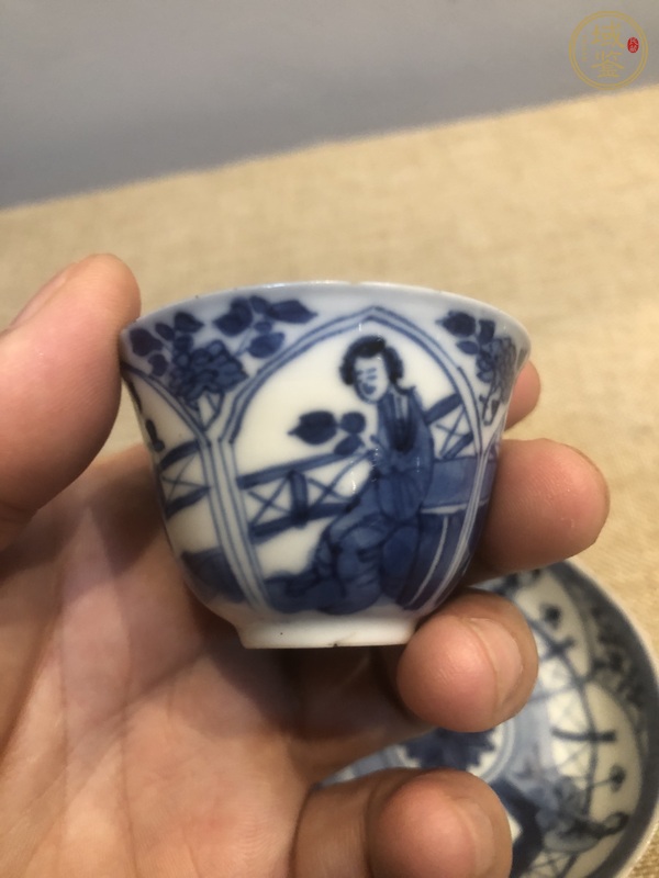 古玩陶瓷青花杯盤真品鑒賞圖