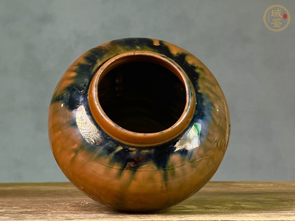 古玩陶瓷磁州窯窯變茶葉罐真品鑒賞圖