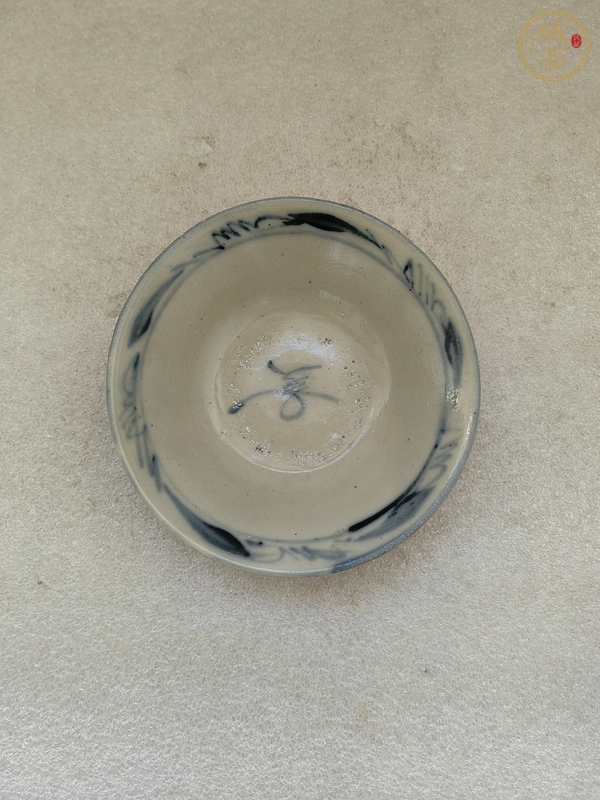 古玩陶瓷青花壽字紋茶碗真品鑒賞圖