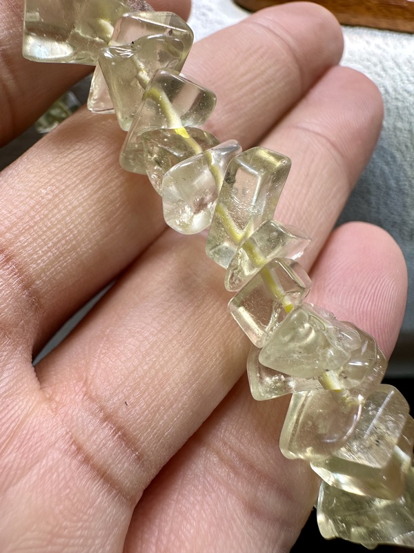 古玩玉器玻璃隕石隨型手鏈 世界上最純凈的天然玻璃(隕石沖擊玻璃)拍賣,當前價格266元
