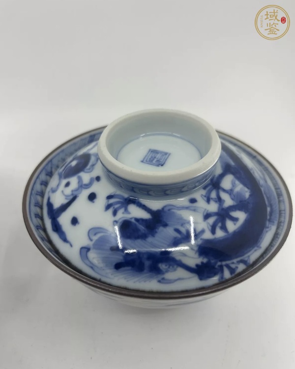 古玩陶瓷青花蓋碗真品鑒賞圖