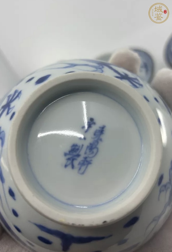 古玩陶瓷青花蓋碗真品鑒賞圖