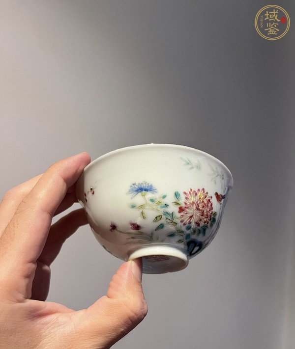 古玩陶瓷粉彩蓋碗真品鑒賞圖