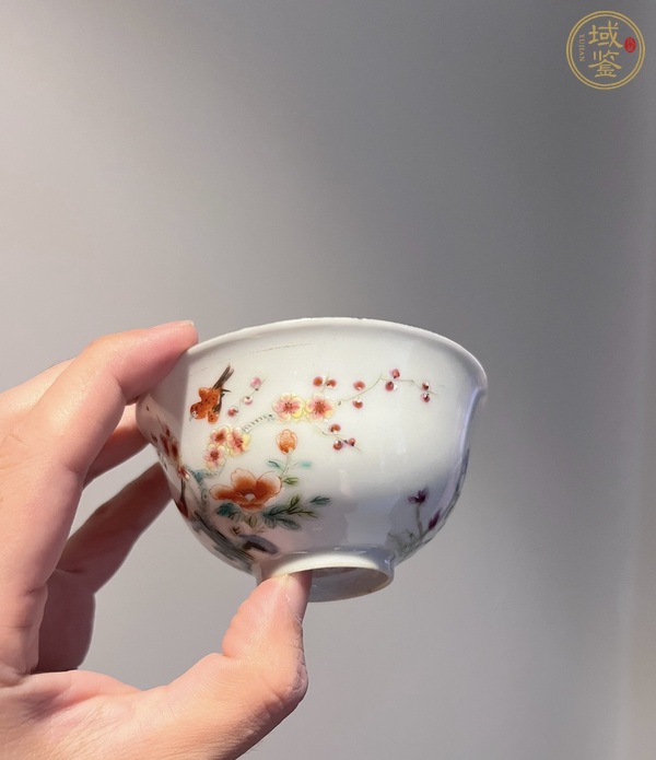 古玩陶瓷粉彩蓋碗真品鑒賞圖