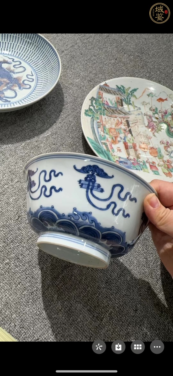 古玩陶瓷魚紋青花碗真品鑒賞圖