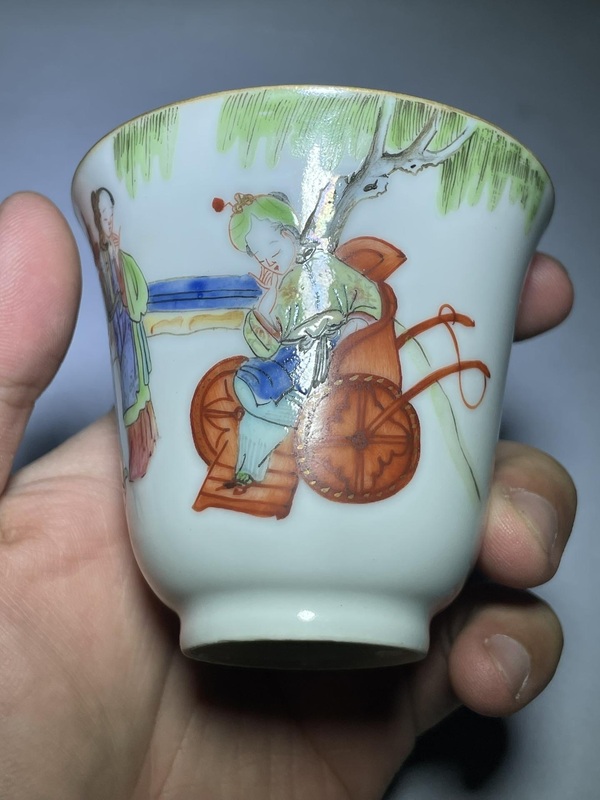 古玩陶瓷咸豐·粉彩西廂記人物故事紋鈴鐺杯拍賣(mài)，當(dāng)前價(jià)格27500元