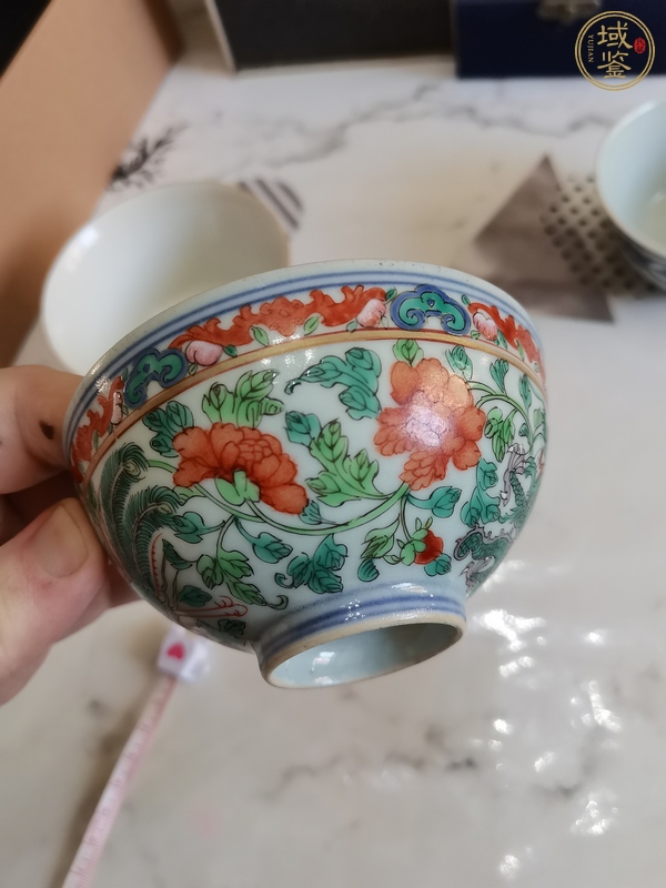 古玩陶瓷青花龍鳳紋茶碗真品鑒賞圖