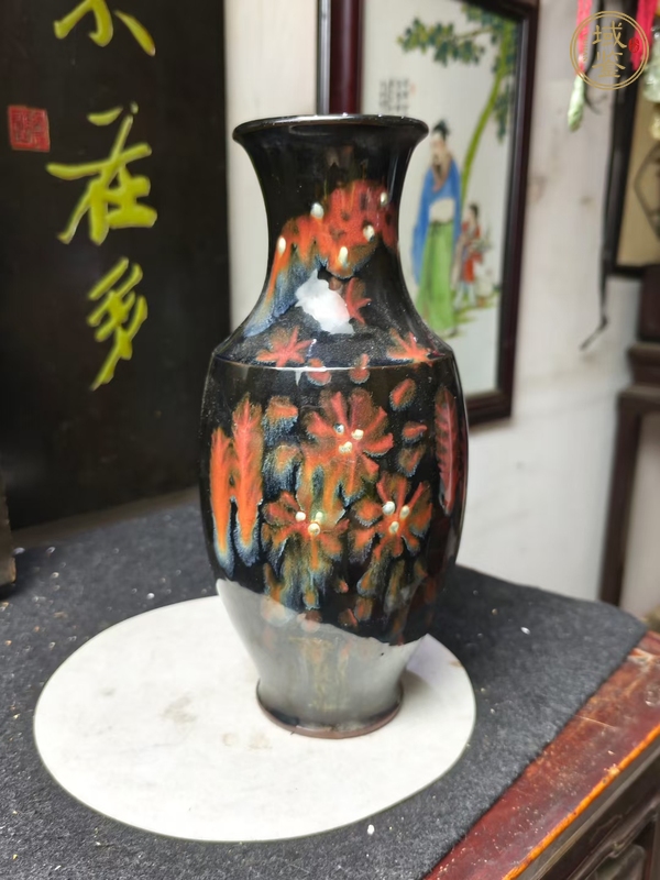 古玩陶瓷窯變釉瓶真品鑒賞圖