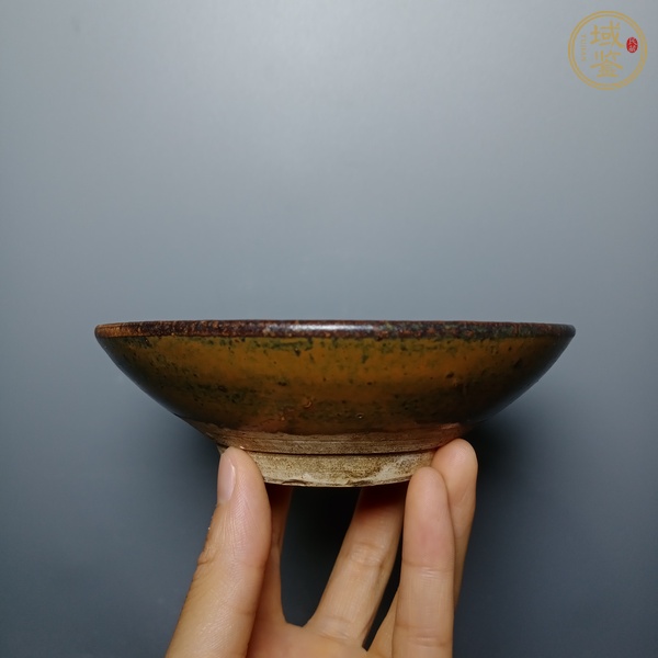 古玩陶瓷磁州窯窯變褐釉茶盞真品鑒賞圖