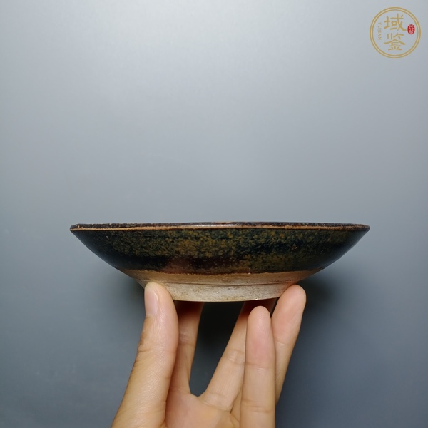 古玩陶瓷磁州窯窯變黑釉茶碗真品鑒賞圖