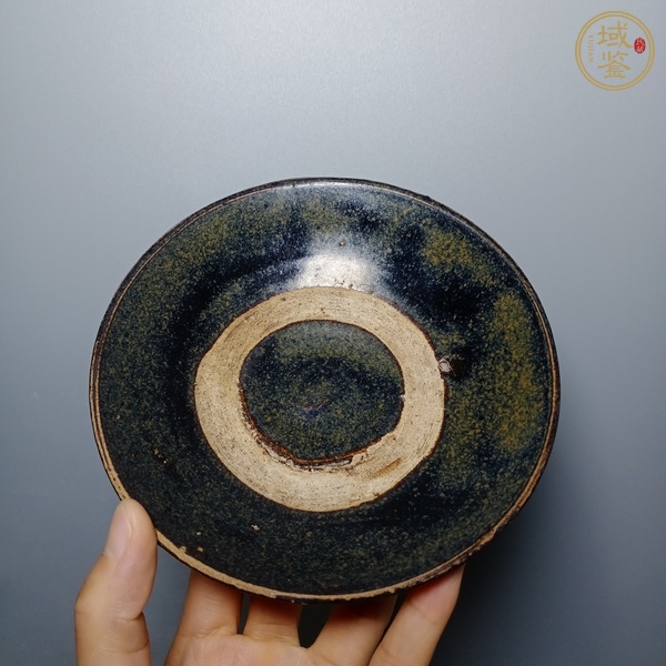 古玩陶瓷磁州窯窯變黑釉茶碗真品鑒賞圖