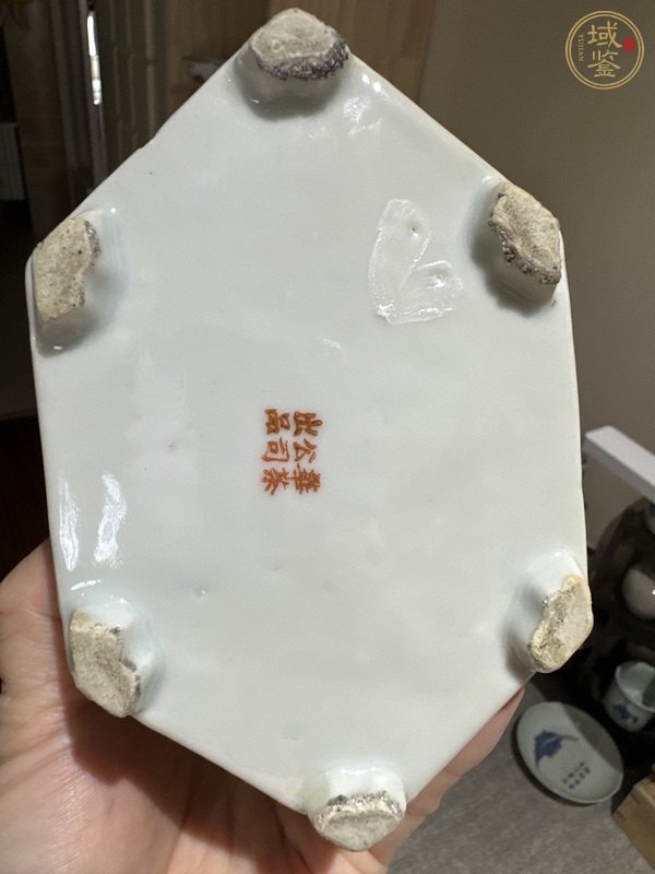 古玩陶瓷粉彩茶葉罐真品鑒賞圖