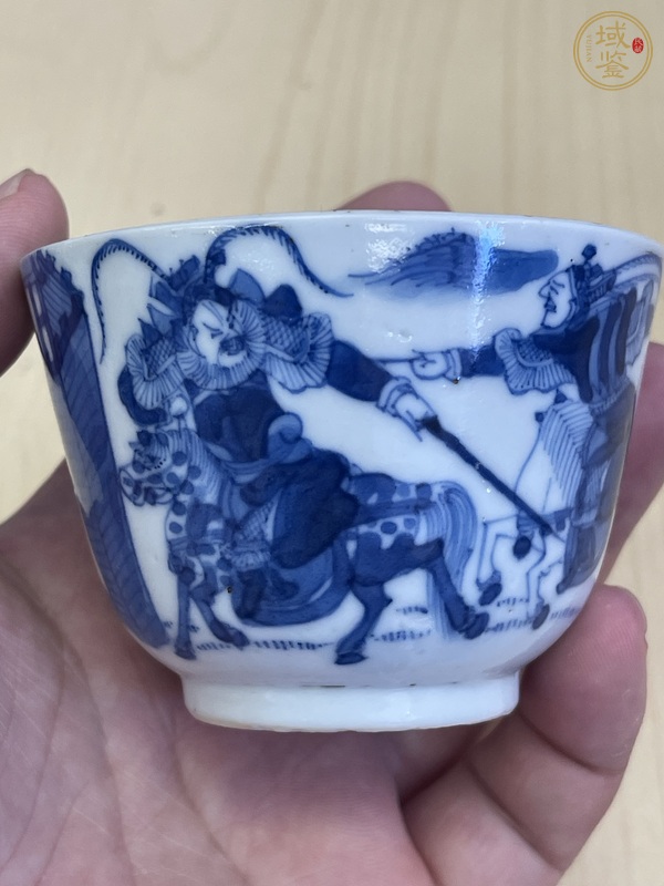 古玩陶瓷青花人物杯真品鑒賞圖