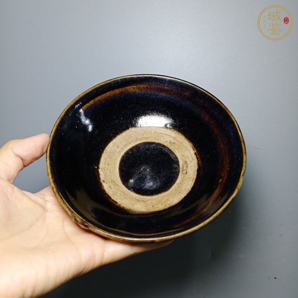 古玩陶瓷磁州窯黑釉茶碗真品鑒賞圖