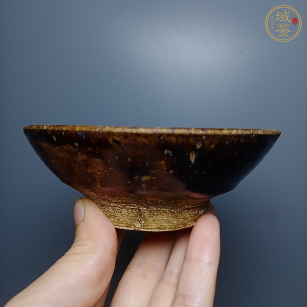 古玩陶瓷磁州窯窯變釉茶碗真品鑒賞圖