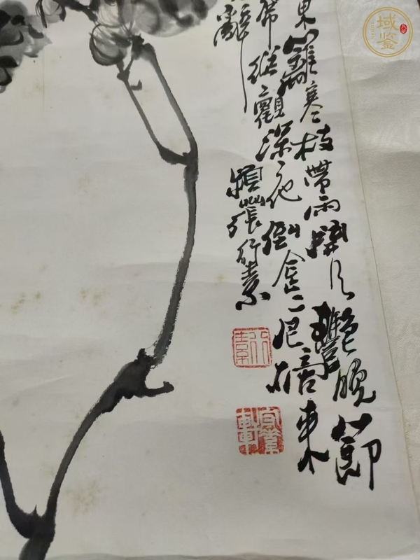 古玩字畫菊真品鑒賞圖