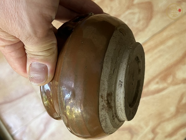 古玩陶瓷磁州窯紫金釉香爐真品鑒賞圖