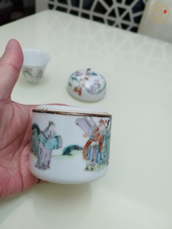 古玩陶瓷粉彩人物酒溫真品鑒賞圖