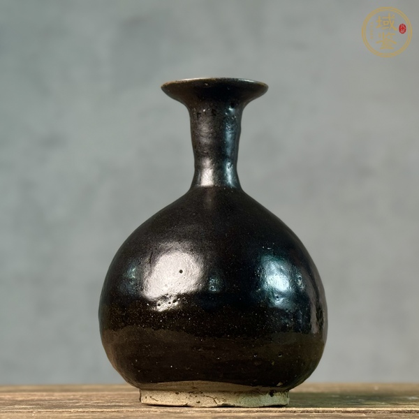 古玩陶瓷磁州窯黑釉撇口瓶真品鑒賞圖