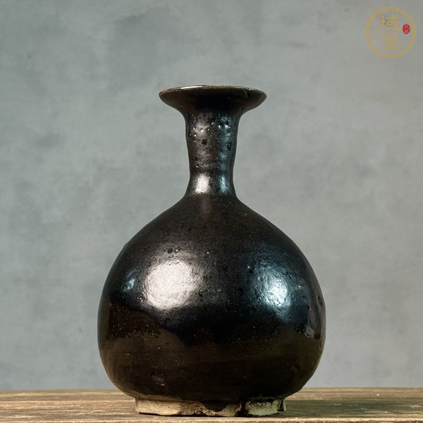 古玩陶瓷磁州窯黑釉撇口瓶真品鑒賞圖