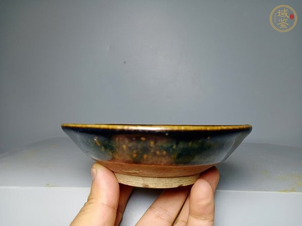 古玩陶瓷磁州窯窯變黑釉茶盞真品鑒賞圖