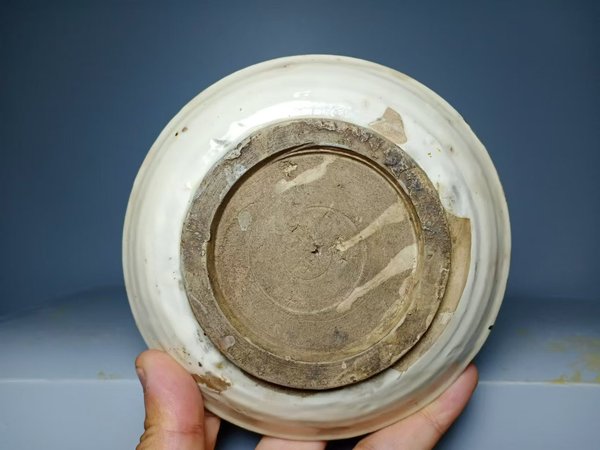 古玩陶瓷磁州窯白地黑花盤拍賣,當前價格158元