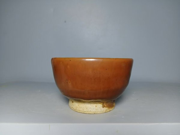 古玩陶瓷磁州窯紫金釉茶杯拍賣,當前價格386元