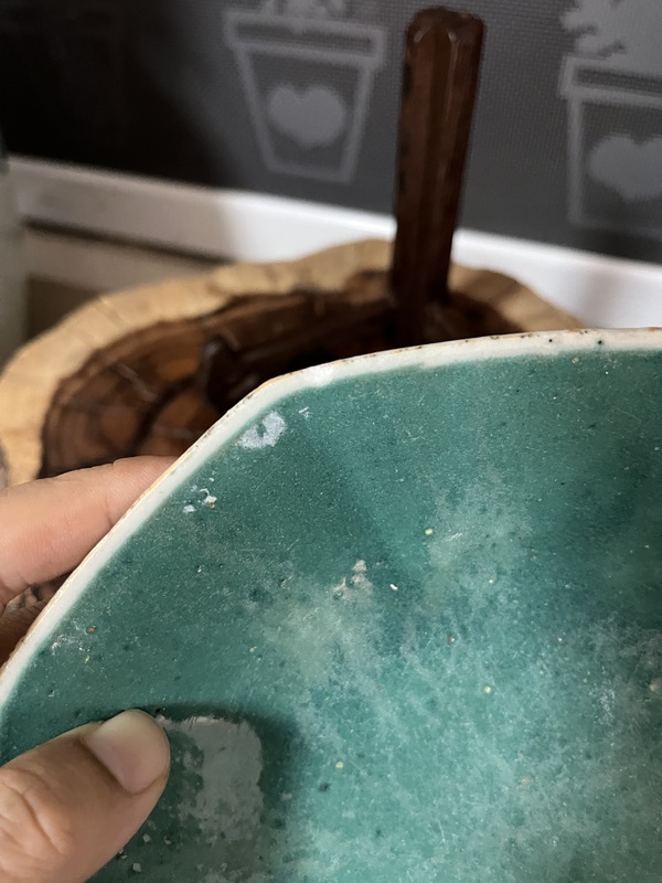 古玩陶瓷晚清粉彩壽桃紋八方貢碗拍賣,當前價格399元