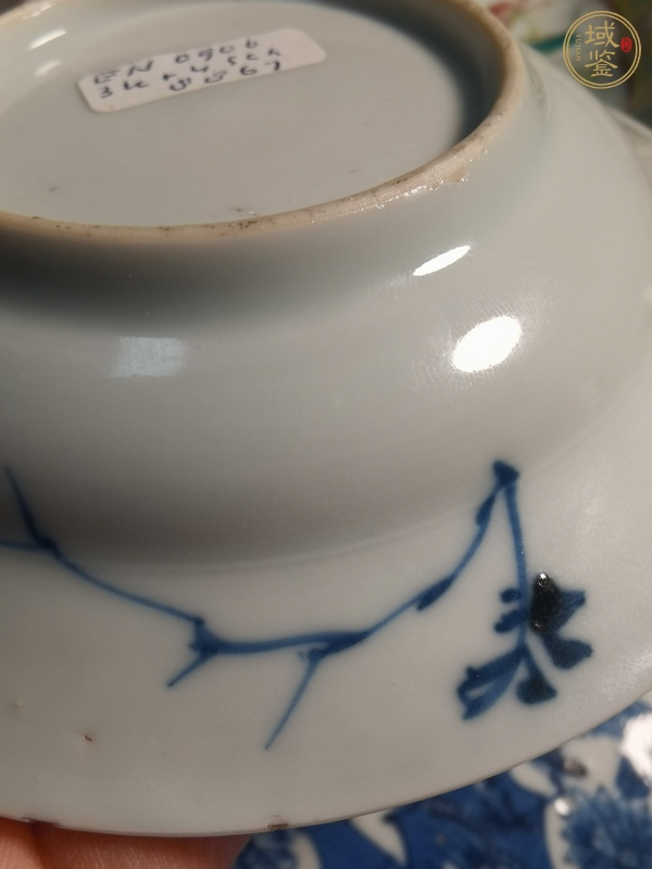 古玩陶瓷花鳥紋青花盤真品鑒賞圖