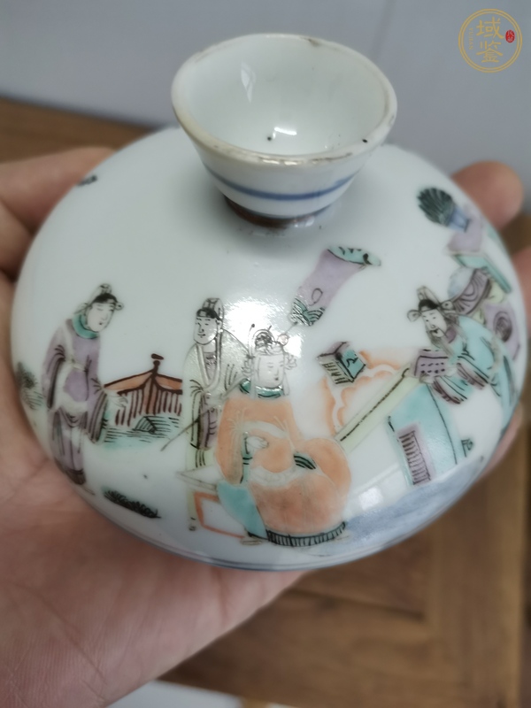 古玩陶瓷粉彩蓋缸真品鑒賞圖