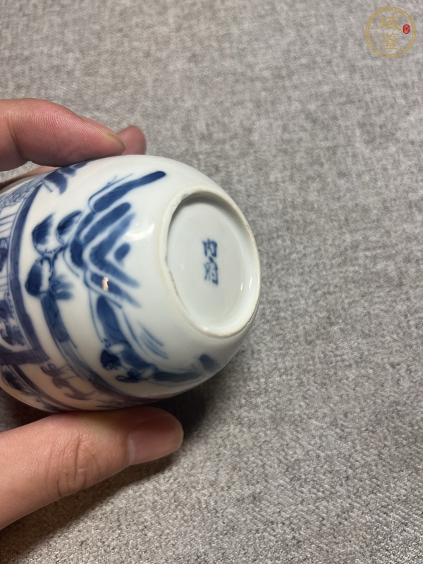 古玩陶瓷青花臥足杯真品鑒賞圖