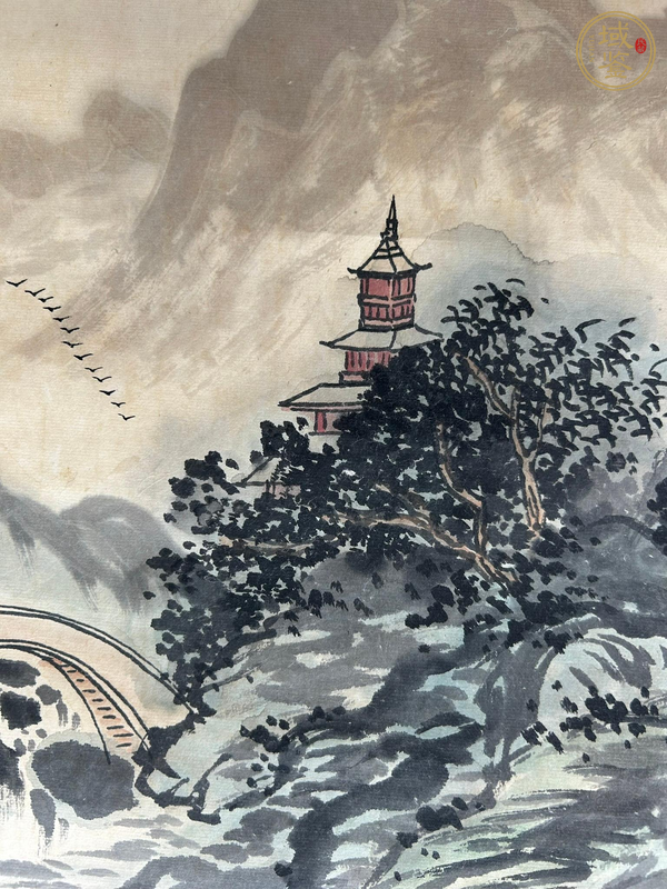 古玩字畫川江小景真品鑒賞圖